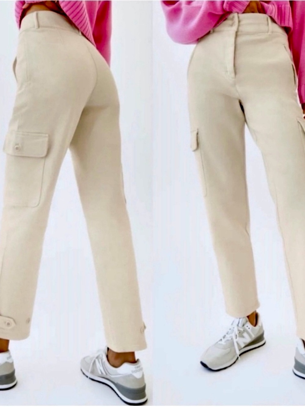 Wilfred Beige Cropped Cargo Pants